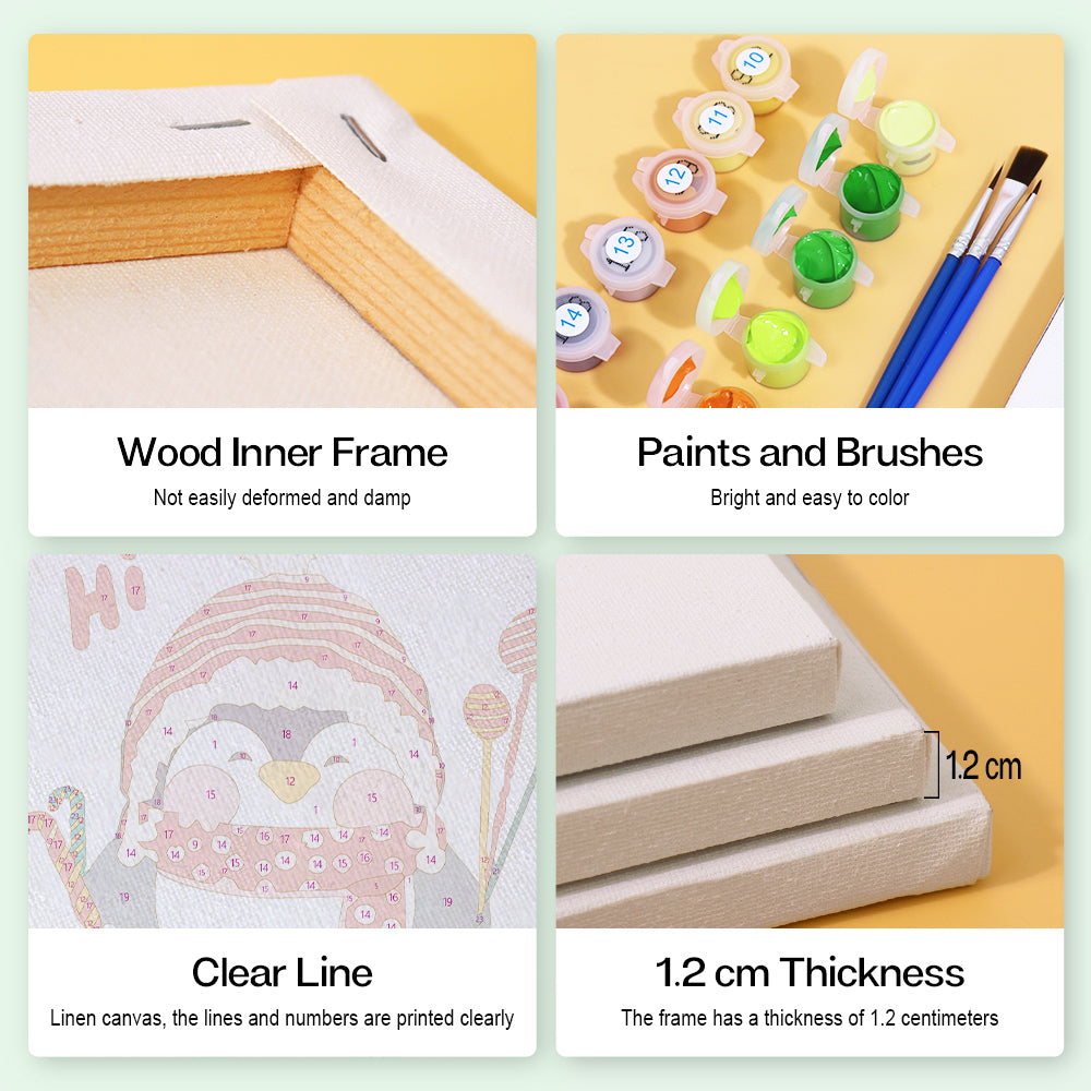 Christmas - 6 mini paint by number sets