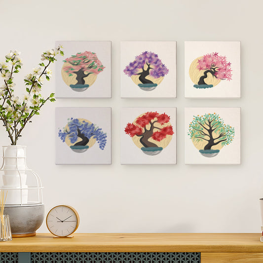 Trees - 6 mini paint by number sets