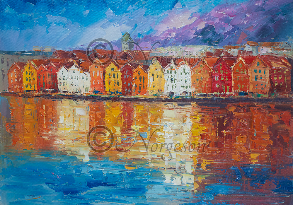 Reflections of Bryggen ( Bergen )