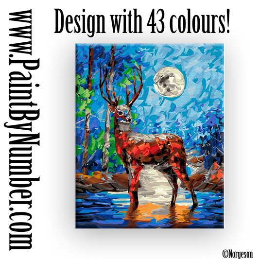 Deer in moonlight