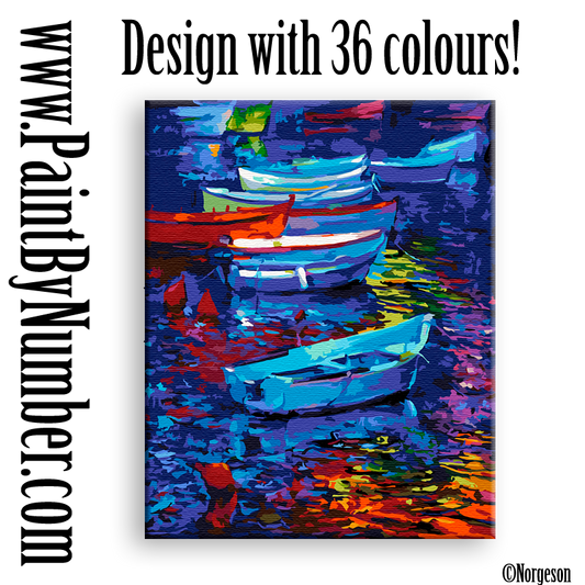 Sunset over boat and sea