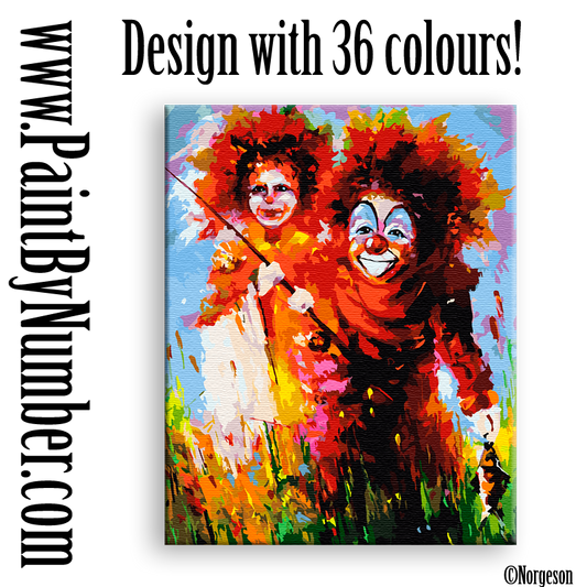 Two clowns on fishing