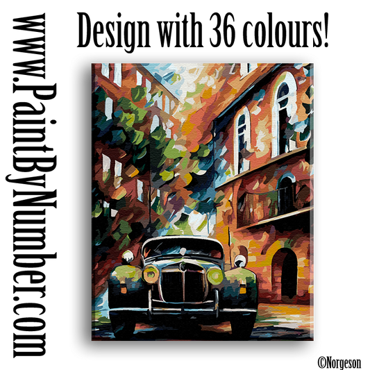 Vintage car in an old street