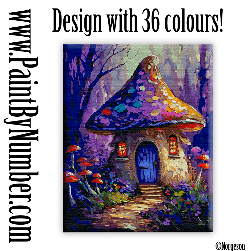 Mushroom village at night (Purple)