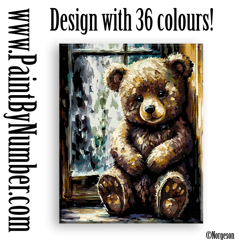 Toy bear in the window