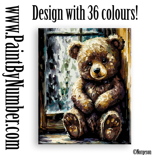 Toy bear in the window