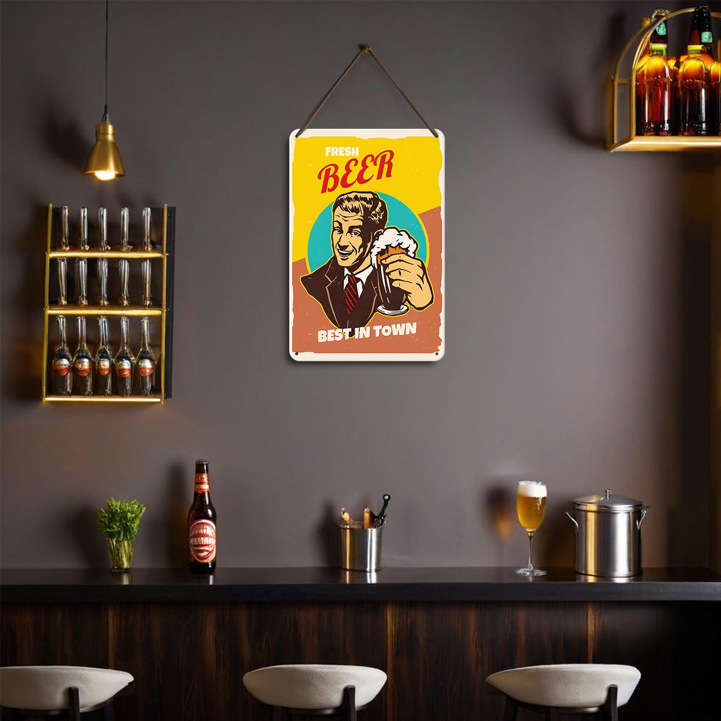 Vintage Metal Bar Art 5
