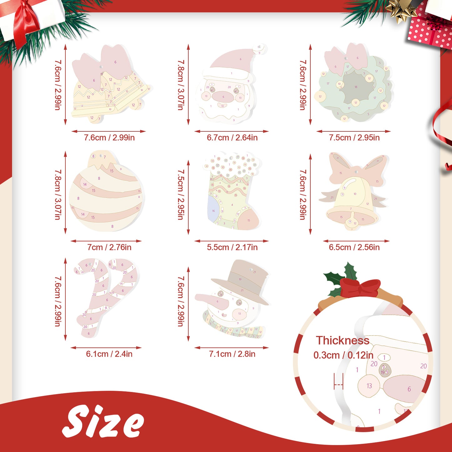 10 Christmas decoration 8pcs