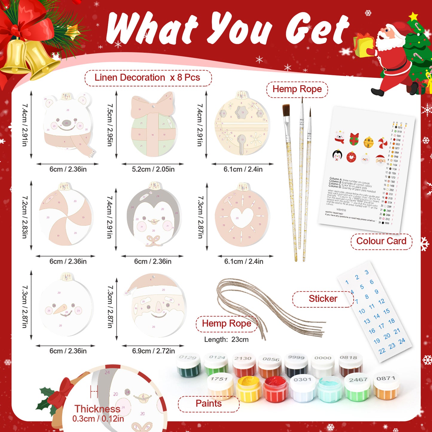 18 Christmas decoration 8pcs