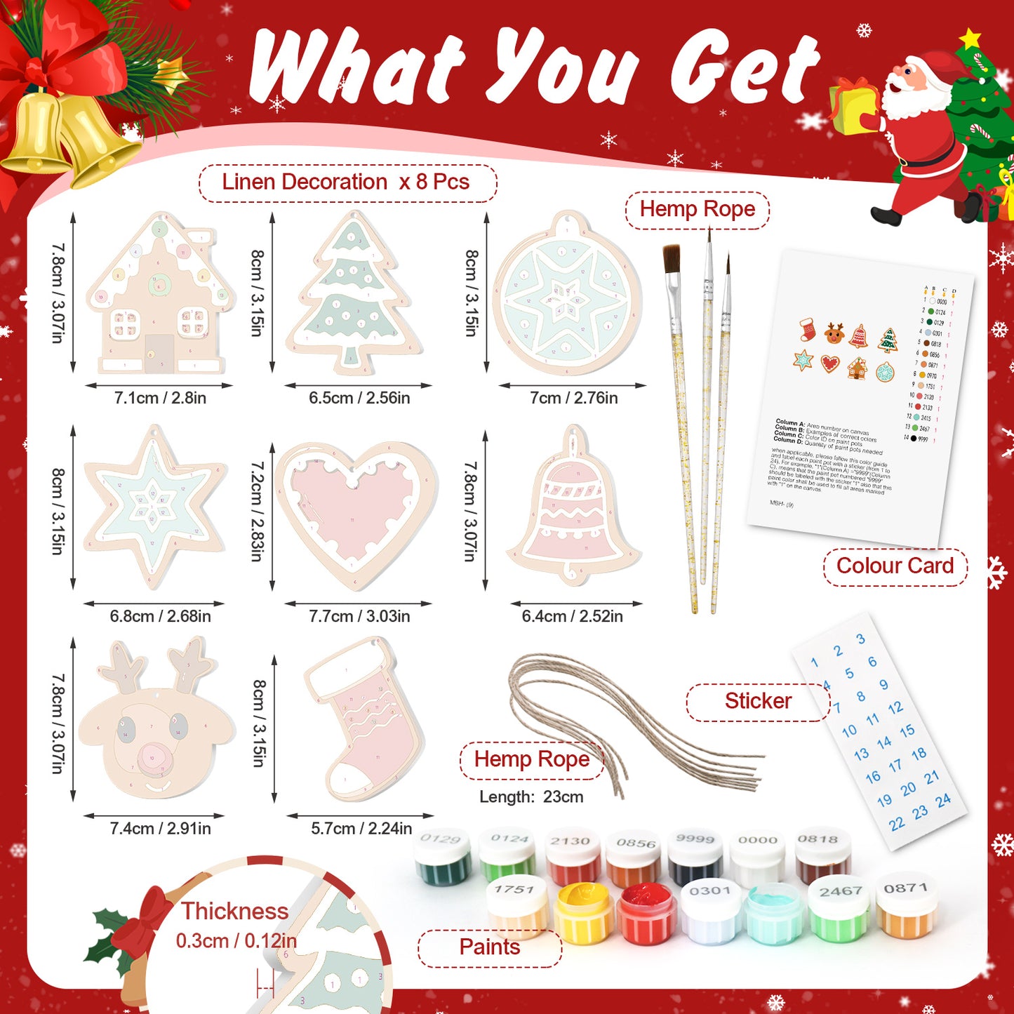 09 Christmas decoration 8pcs