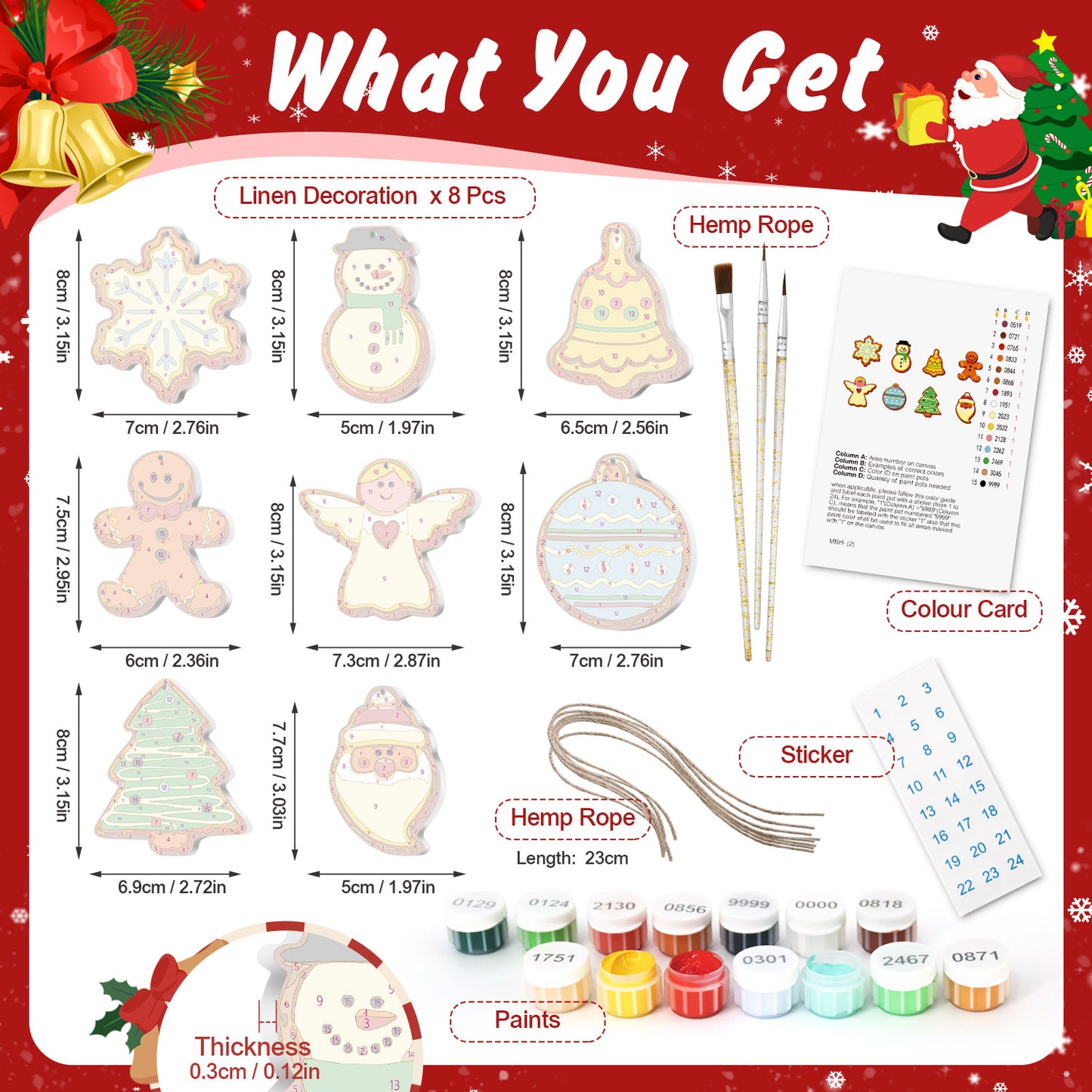 02 Christmas decoration 8pcs