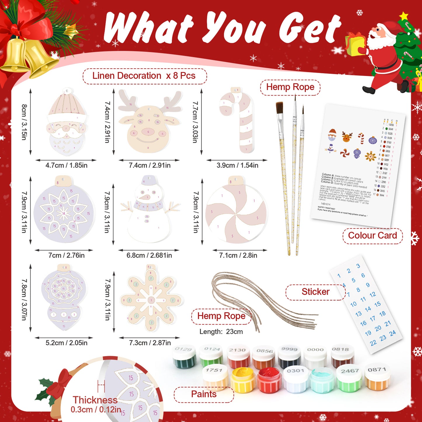 14 Christmas decoration 8pcs