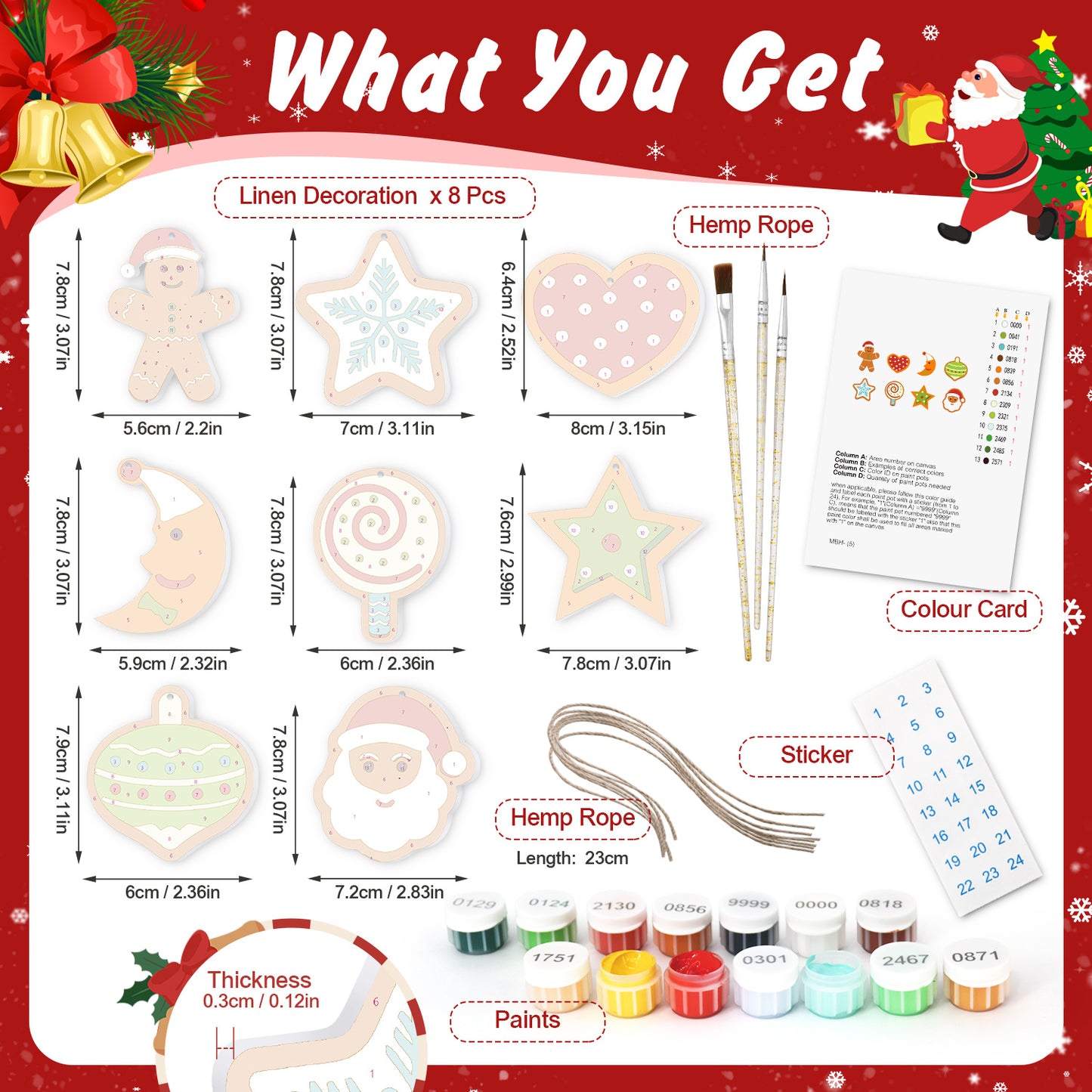 05 Christmas decoration 8pcs