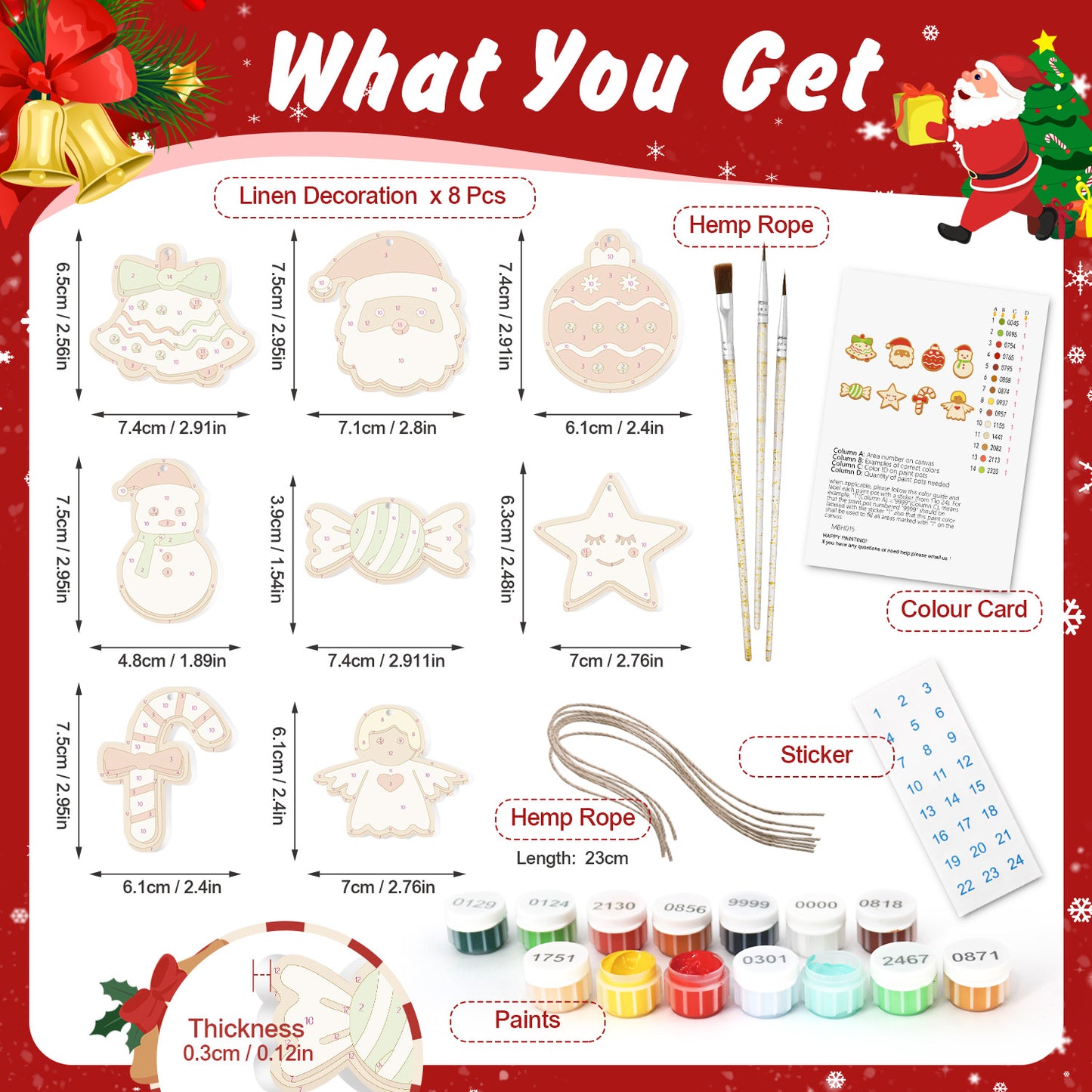 15 Christmas decoration 8pcs