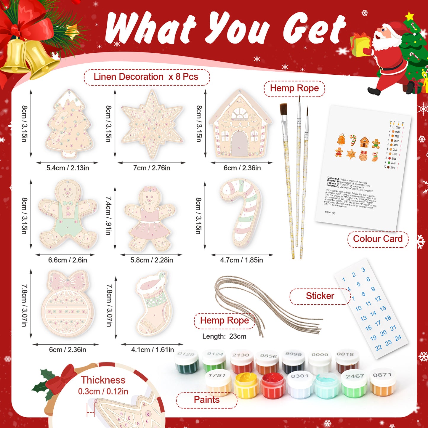 04 Christmas decoration 8pcs