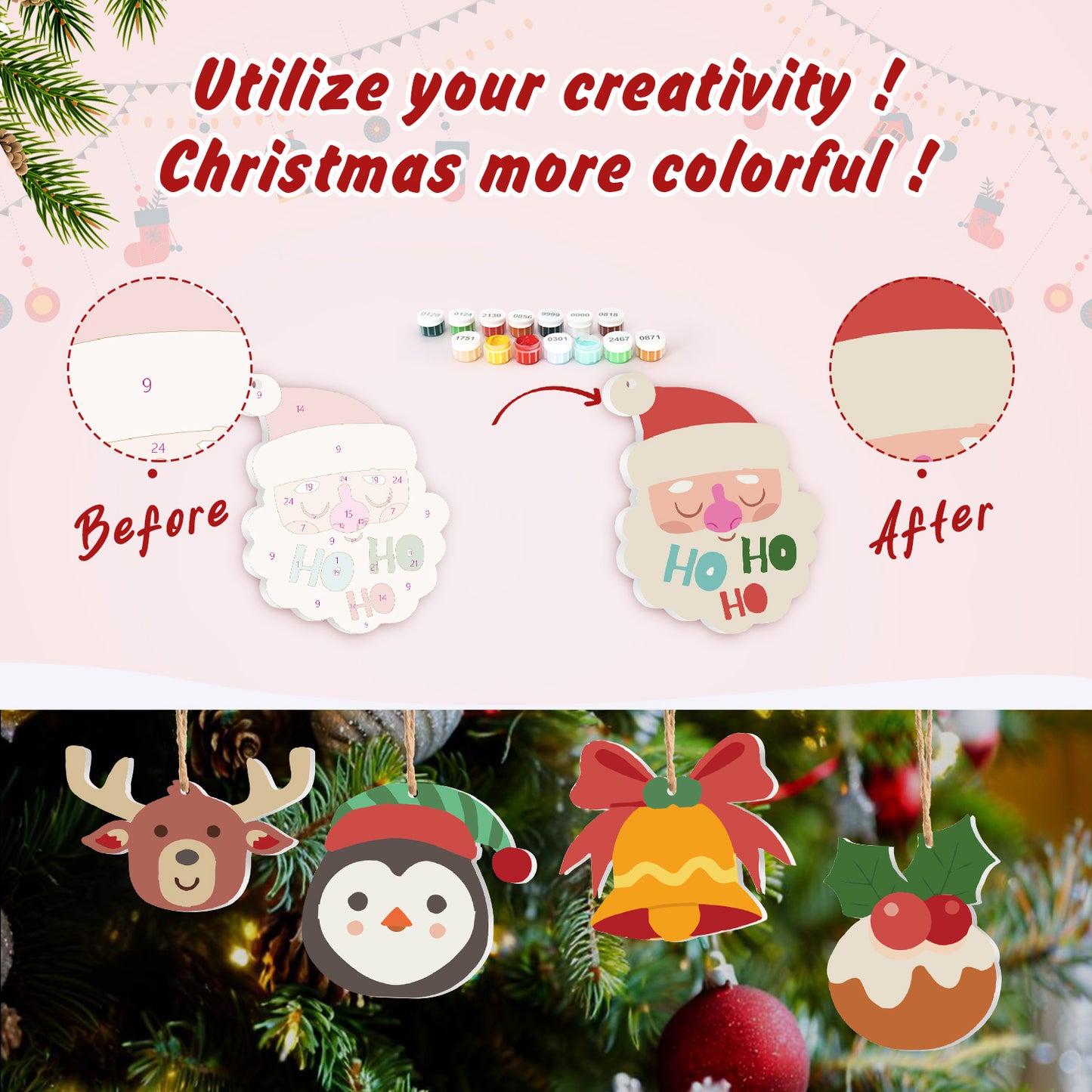 12 Christmas decoration 8pcs