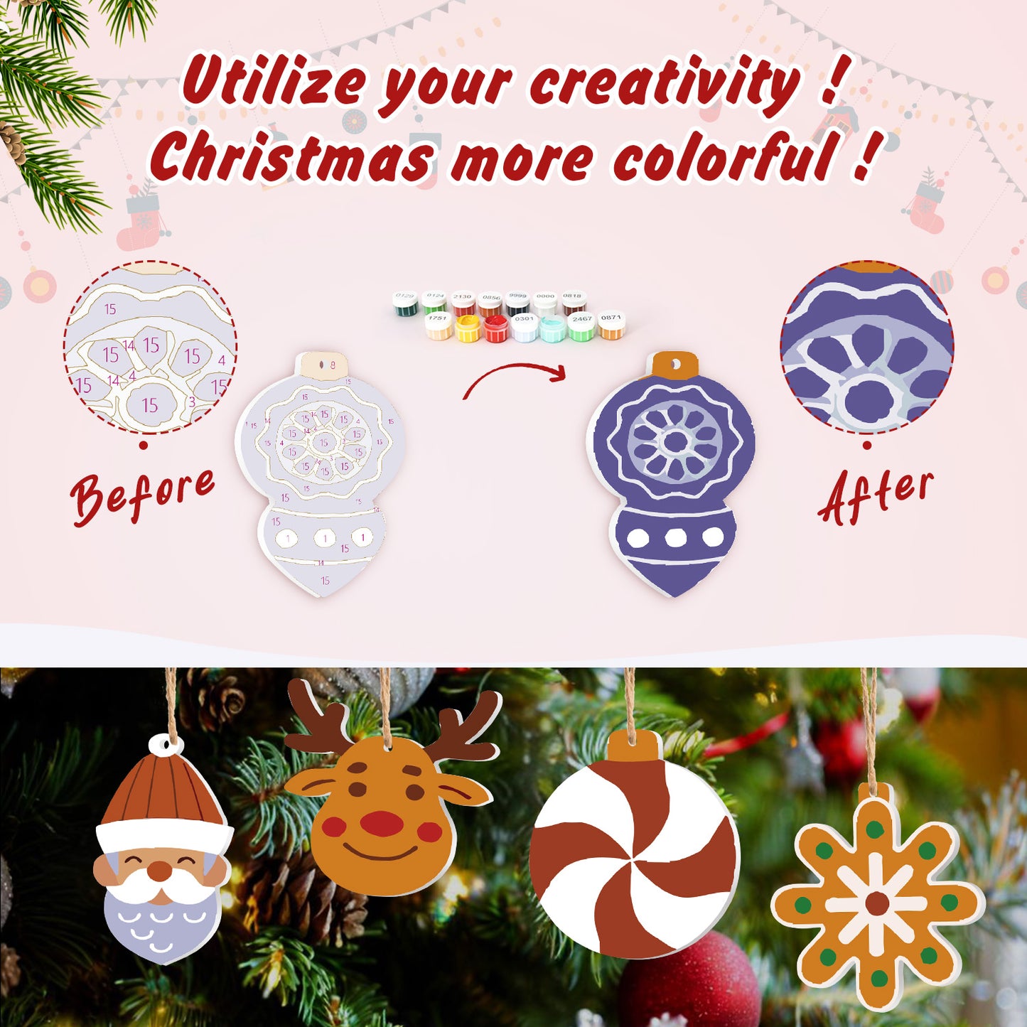 14 Christmas decoration 8pcs