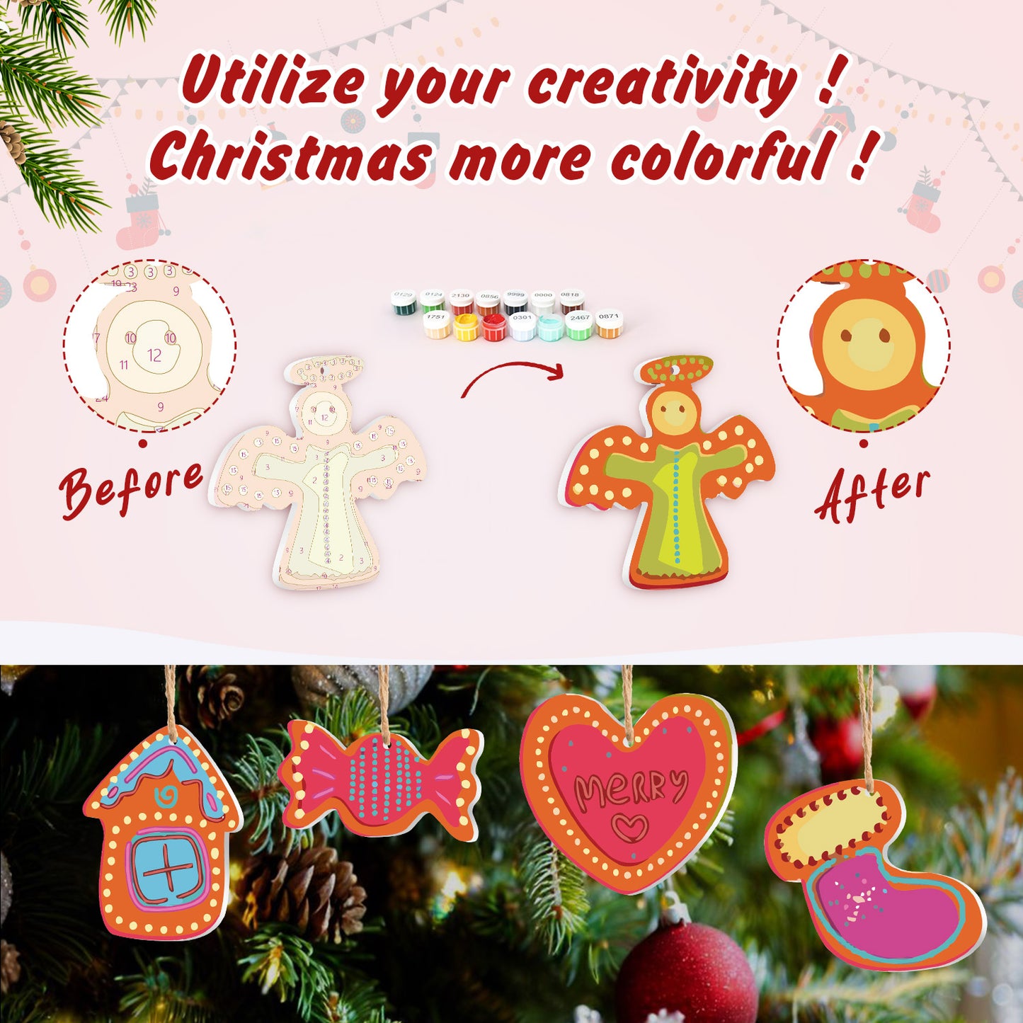 16 Christmas decoration 8pcs