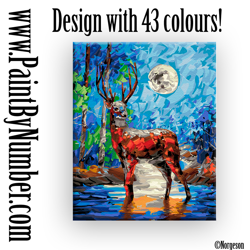 Deer in moonlight