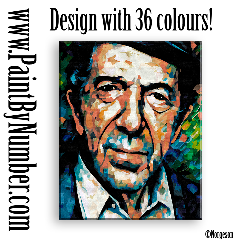 Leonard Cohen Traditional paint by numbers
