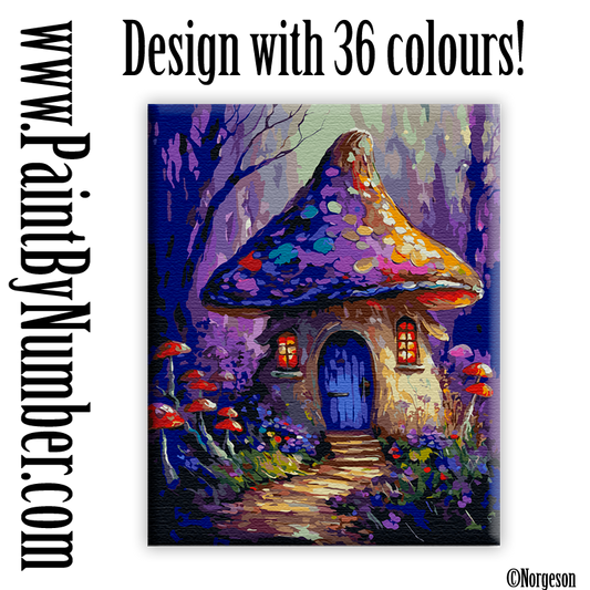 Mushroom village at night (Purple)