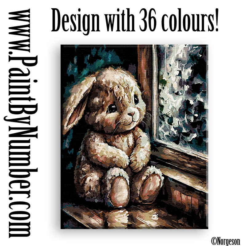 Toy bunny in the window